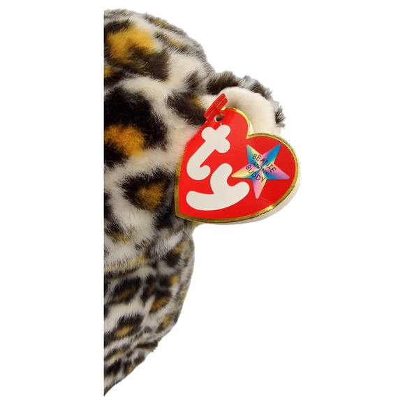 Ty Spotted Leopard 2000 12" Sneaky Beanie Baby 2021 14" Pink Lainey Squish A Boo - Picture 13 of 16